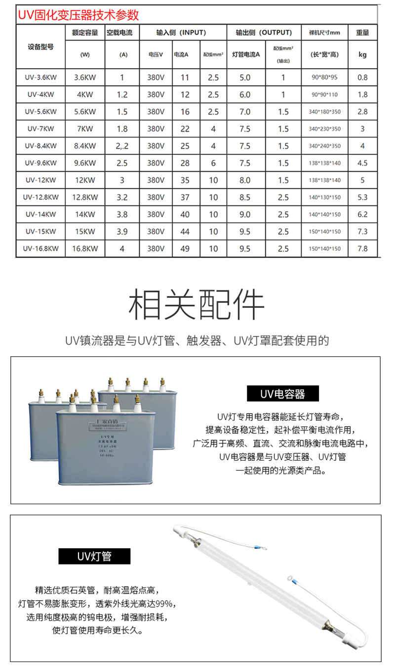 臺灣機文權(quán)/財益uv變壓器常用規(guī)格